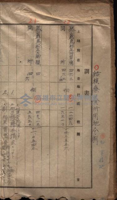 買收書類－結核療養所買收調書
（買收關係－卅八之十一）藏品圖，第3張