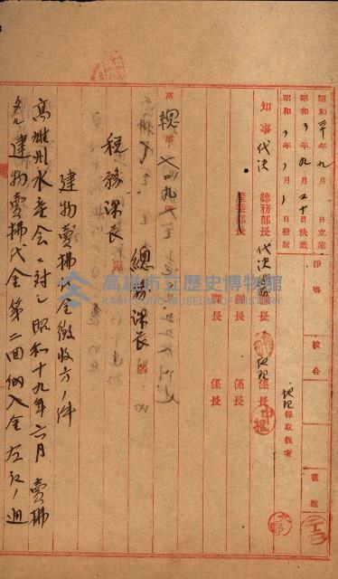 州所屬士地建物拂下綴（水產會）藏品圖，第3張