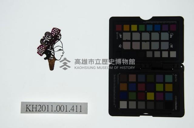 皮影戲偶頭-武旦藏品圖，第1張