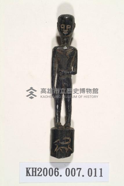 黑漆人形木刻物藏品圖，第1張