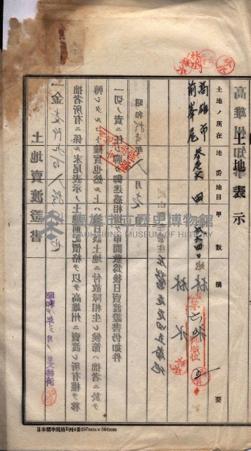 州買收地調書－登記濟証綴
（左營、埤子頭、前峰尾、內惟）藏品圖，第13張