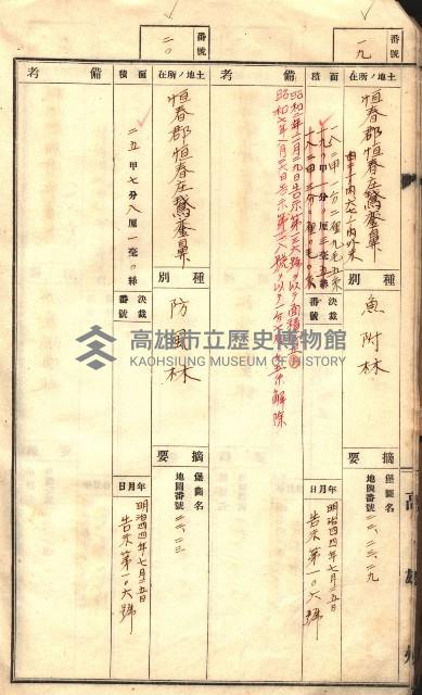 官有特種林野臺帳（高雄州）藏品圖，第13張