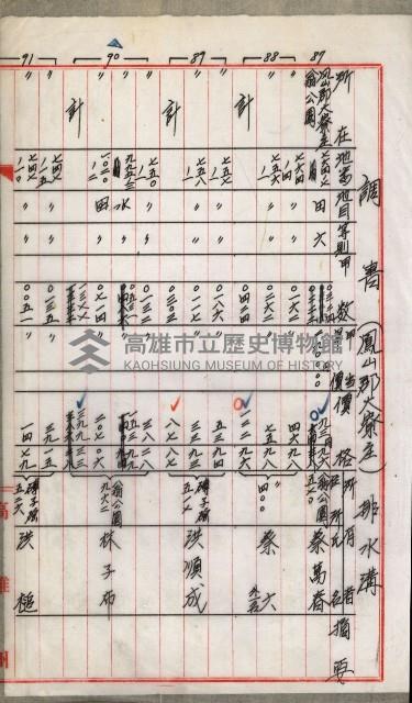 土地代金支拂明細書（鳳山公共用地）藏品圖，第13張