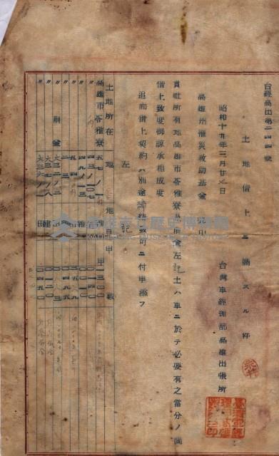 高雄市苓雅寮、過田子陸軍用地貸付藏品圖，第13張