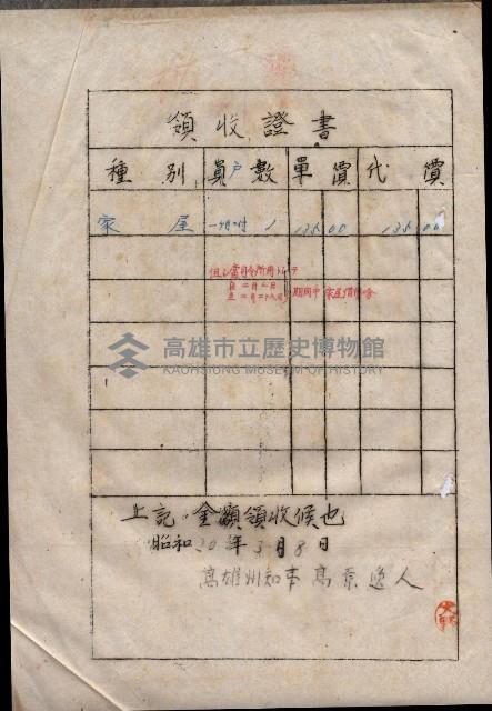 高雄商工獎勵館關係綴
（其之他－十三之五）藏品圖，第13張