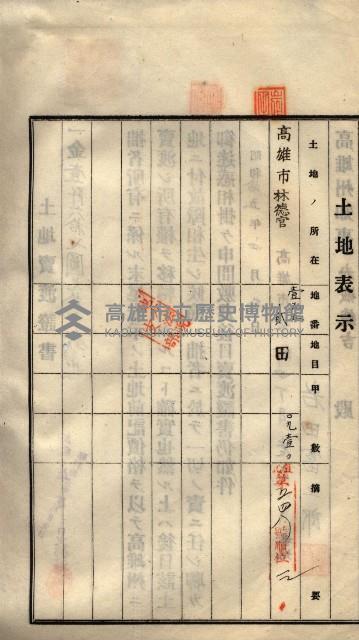 林德宮、五塊厝登記濟證綴
（林德官、五塊厝關係－九之三）藏品圖，第253張