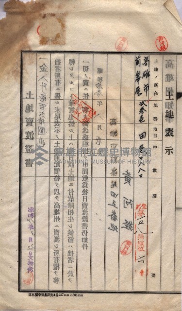 州買收地調書－登記濟証綴
（左營、埤子頭、前峰尾、內惟）藏品圖，第153張