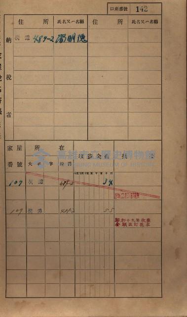 高雄州鳳山郡大寮庄拷潭家屋稅名寄帳
（二冊之內第一號）藏品圖，第153張