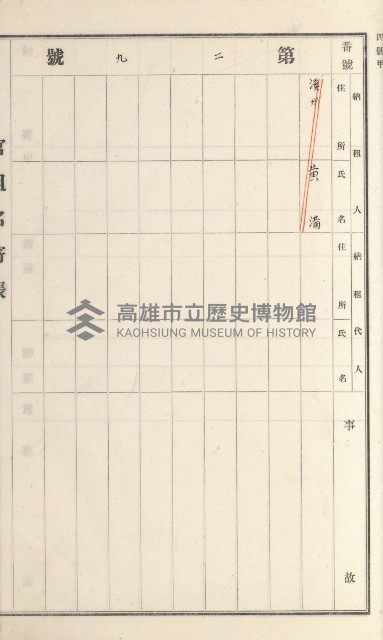 旗山街官租名寄帳（二之一）藏品圖，第154張