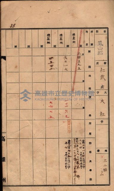 州有墓地臺帳（鳳山郡）藏品圖，第43張
