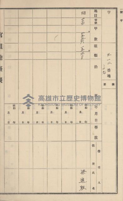 小港庄官租地臺帳藏品圖，第43張