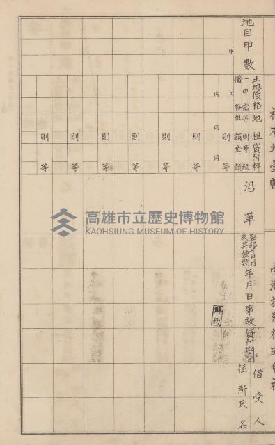 臺灣拓殖株式會社鳳山社有地臺帳（全一冊）藏品圖，第43張