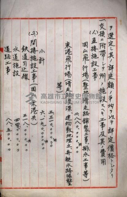 海軍與高雄州土地交換相關文件藏品圖，第43張