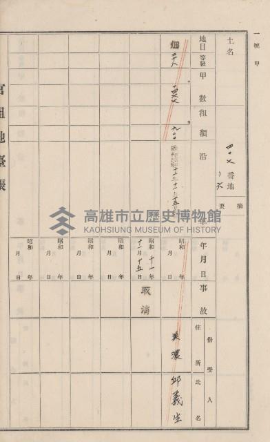 美濃庄官租地臺帳（二冊之內第一號）藏品圖，第93張