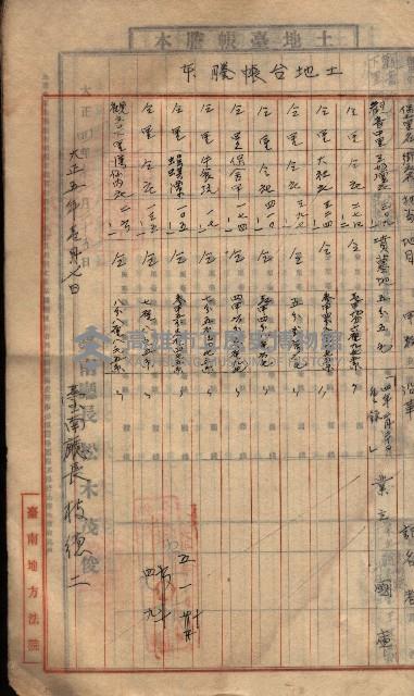 土地臺帳謄本綴入帳藏品圖，第93張