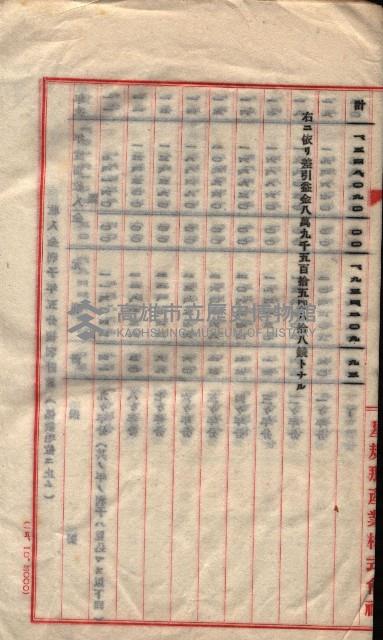 貸渡（旗山郡－被許可人星規那產業株式會社）藏品圖，第93張