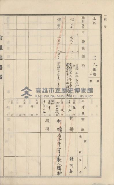 美濃庄官租地臺帳（二冊之內第二號）藏品圖，第93張