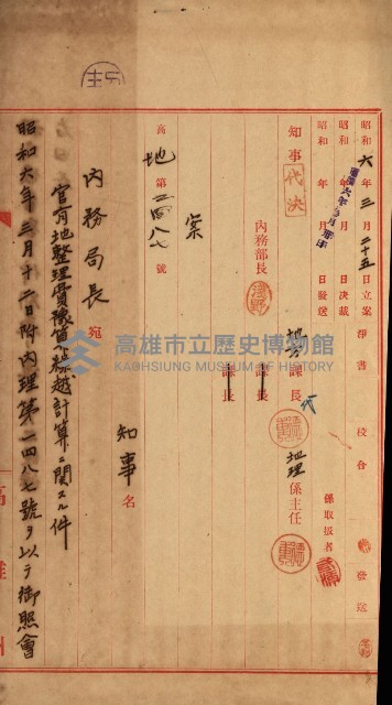 官有地整理費豫算關係書類
（地理系）藏品圖，第401張