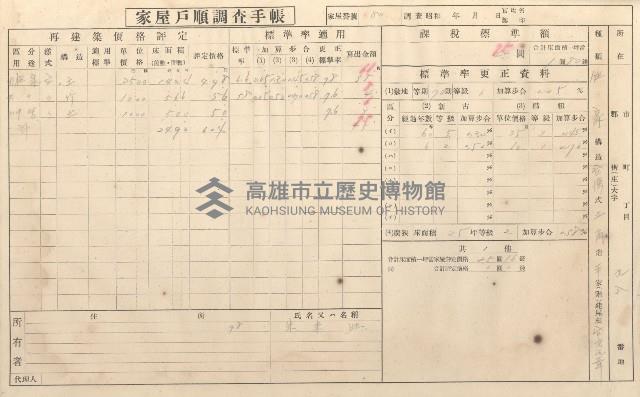 小港庄空地子、店子後家屋戶順調查手帳
（一冊之內一）藏品圖，第183張