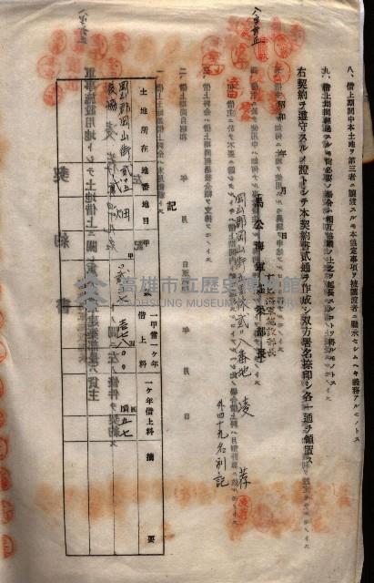 海軍土地借上契約書
（施設部長印捺印済）藏品圖，第383張