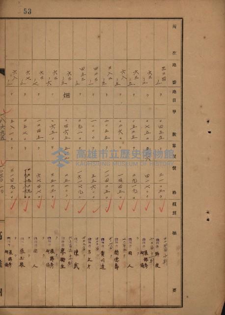 旗山郡（官有地價格一筆限調書）藏品圖，第132張