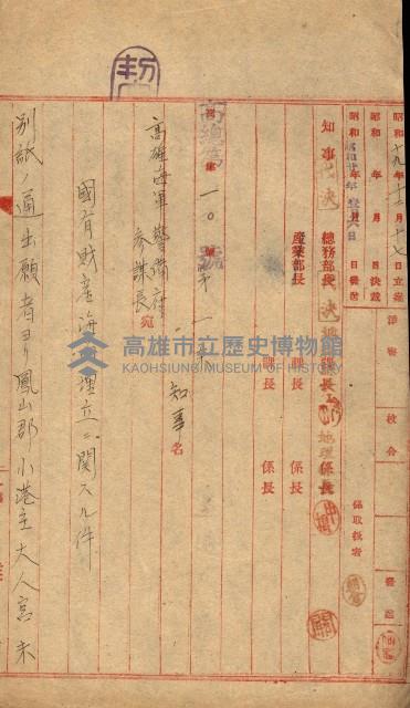 國有財產準貸付願
（高雄州水產業會）藏品圖，第33張