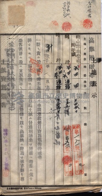 州買收地調書－登記濟証綴
（左營、埤子頭、前峰尾、內惟）藏品圖，第273張