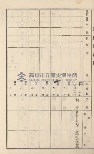 杉林庄官租地臺帳（二冊之內第二號）藏品圖，第273張