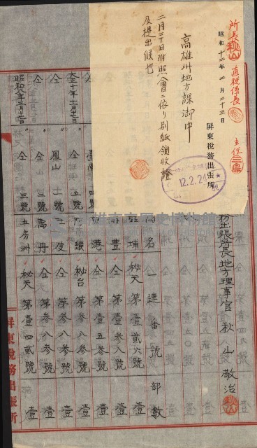 祕密地圖ニ關スル書類（高雄州）藏品圖，第477張
