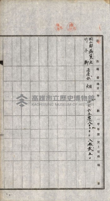 土地賣渡承諾書綴－完結
（阿公店溪治水工事用地－第一回買收）藏品圖，第173張