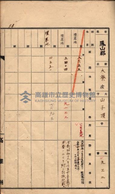 州有墓地臺帳（鳳山郡）藏品圖，第73張