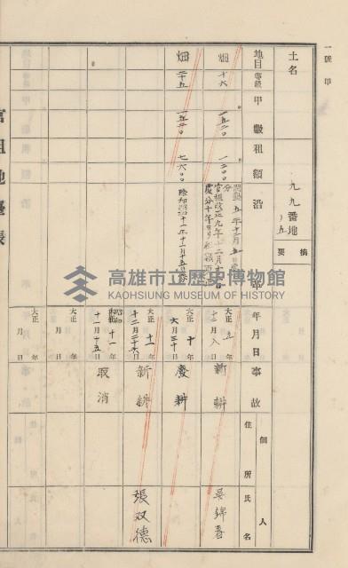 美濃庄官租地臺帳（二冊之內第一號）藏品圖，第73張