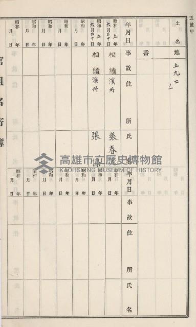 旗山街官租名寄帳（二之一）藏品圖，第74張