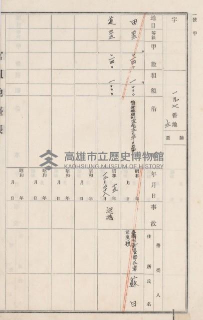 燕巢庄官租地臺帳（十六冊之內第三號）藏品圖，第73張