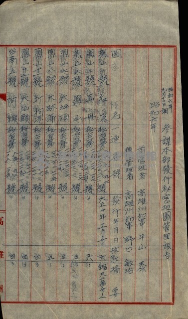祕密地圖ニ關スル書類（高雄州）藏品圖，第270張