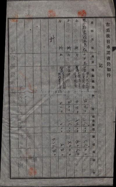 高雄工業用水道用地建物移轉承諾書
（買收關係－卅八之十五）藏品圖，第168張