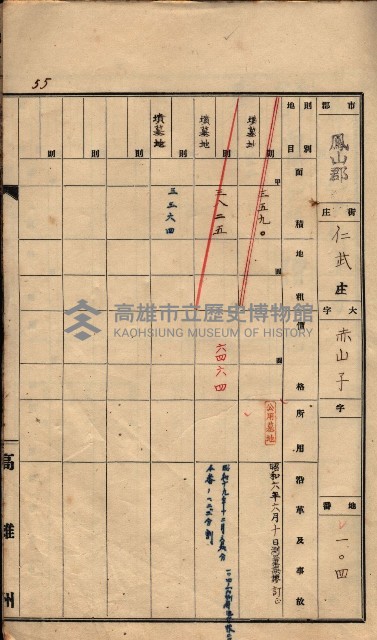 州有墓地臺帳（鳳山郡）藏品圖，第68張