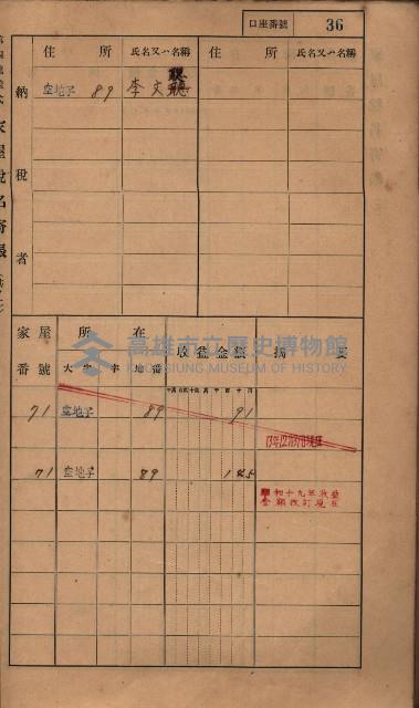 高雄州鳳山郡小港庄塩水港、中大厝、空地子
家屋稅名寄帳（一冊之內第一號）藏品圖，第68張