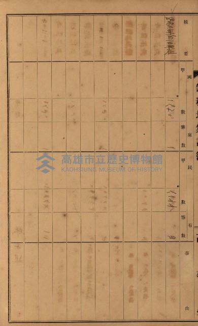 無租地集計簿（林園鄉）藏品圖，第68張