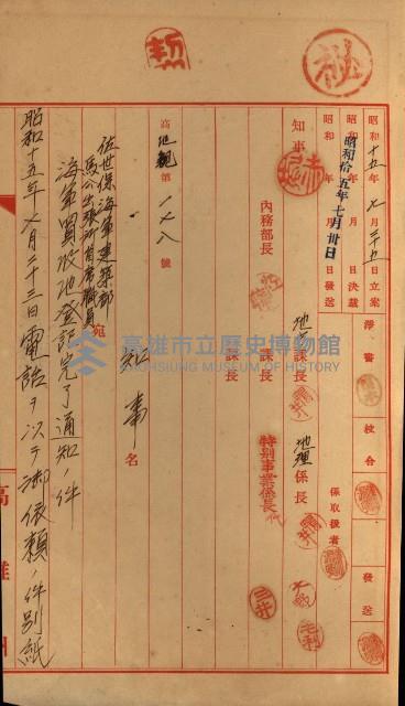 海軍豫算關係藏品圖，第630張