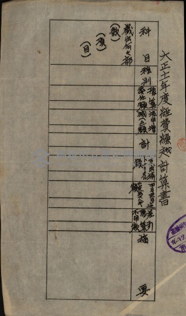 官有地整理費豫算關係書類
（地理系）藏品圖，第637張