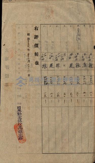 高雄川第四號運河開鑿工事用地買收徵印狀況調藏品圖，第128張