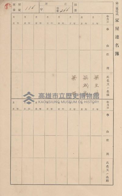 鳳山郡小港庄空地子家屋臺帳（一冊之內第一號）藏品圖，第128張