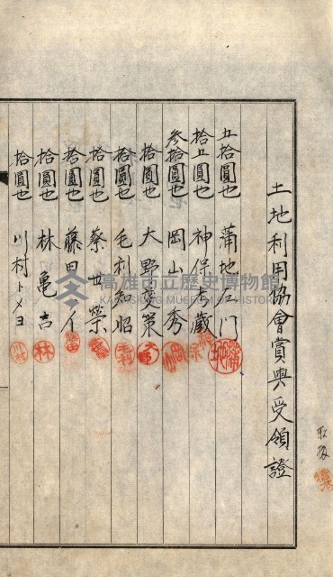 金錢關係書類綴－土地利用協會（雜出）藏品圖，第128張