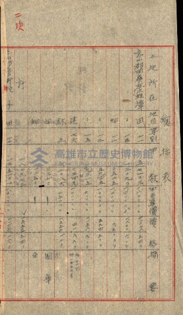 阿公店溪治水工事所地買收綴藏品圖，第128張