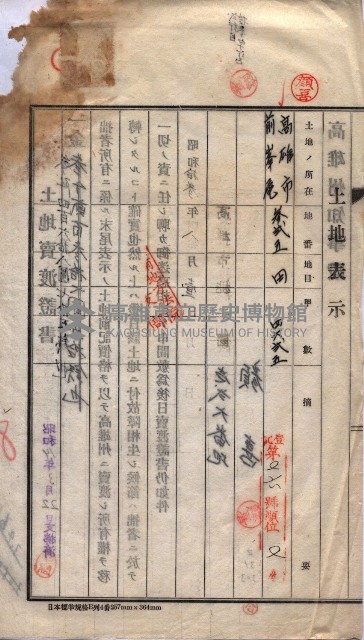 州買收地調書－登記濟証綴
（左營、埤子頭、前峰尾、內惟）藏品圖，第28張