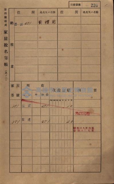 高雄州鳳山郡林園庄潭頭家屋稅名寄帳
（二冊之內第二號）藏品圖，第28張