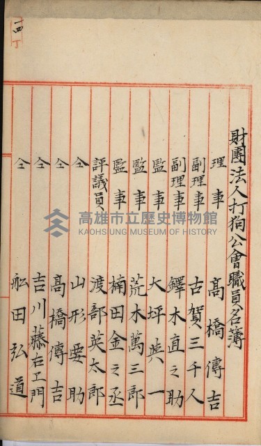 法人登記申請書附屬書類綴込帳
（申法第參號）藏品圖，第28張