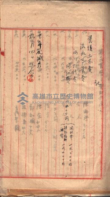 阿公店溪治水工事豫算關係（高雄州）藏品圖，第28張