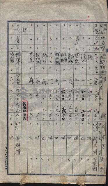 高雄第二中學校用地買收綴
（買收關係－卅八之六）藏品圖，第108張